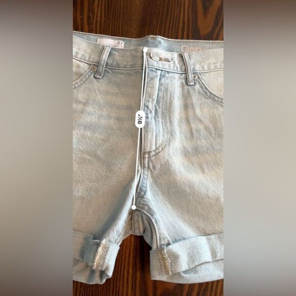 Gap 1969 Sexy‎ Boyfriend Denim Jean Shorts 27P bleached vintage blue 70s 60s NWT - Picture 7 of 15